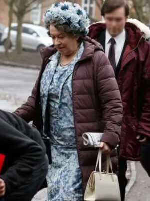 The Crown S04 Queen Elizabeth Mother Puffer Coat