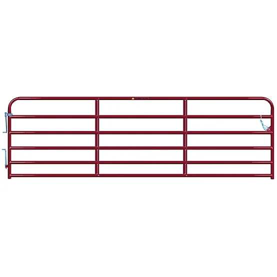 CountyLine 14 ft. 6-Bar Heavy-Duty Tube Gate, Red
